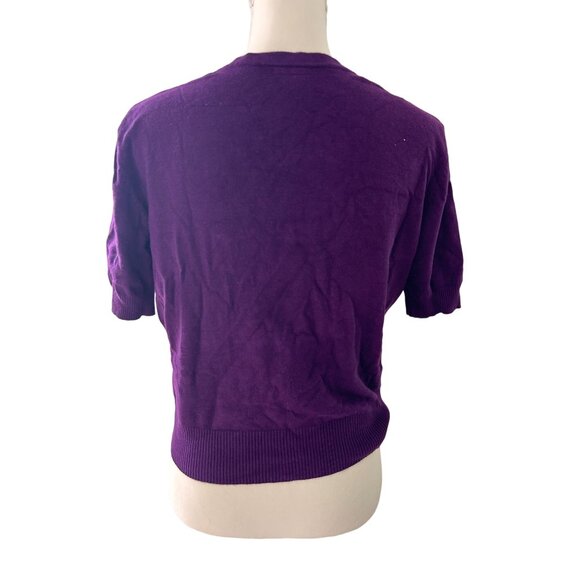 DISNEY Women’s Coco Purple Cardigan Sweater Size Medium - Picture 4 of 4
